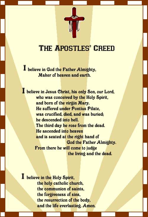 The Apostles Creed Catholic New Version